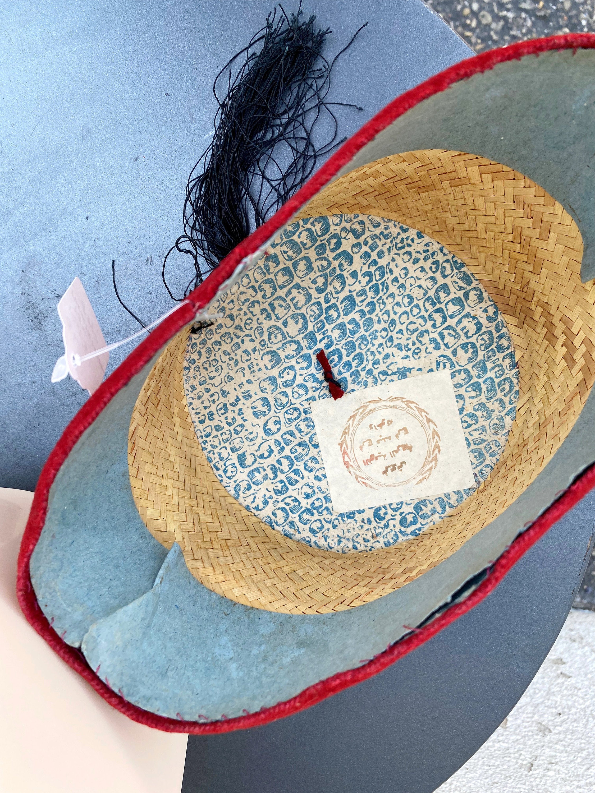 Vintage 1940s red wool embroidered with tassel fringe cap Moroccan Fez style Fez Hat Vintage - Etsy main image 2