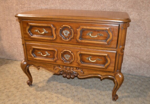 Vintage Drexel Country French Two Drawer Commode Etsy