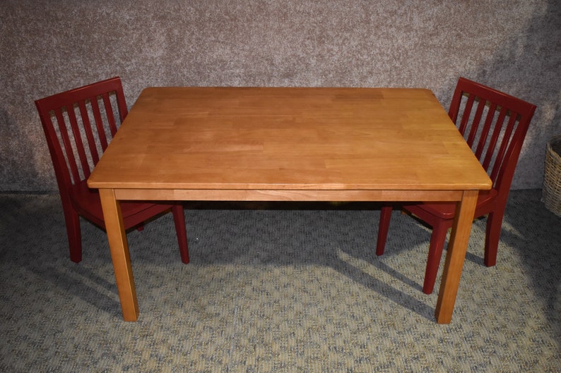 Pottery Barn Kids Beechwood Table W Two Windsor Style Chairs Etsy