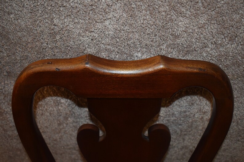 Vintage Solid Cherry Queen Anne Chair
