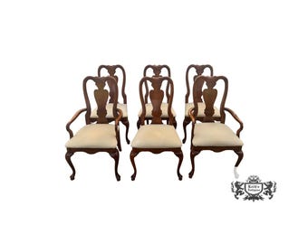 VTG. American Drew Set of Six Queen Anne Style Dining Chairs