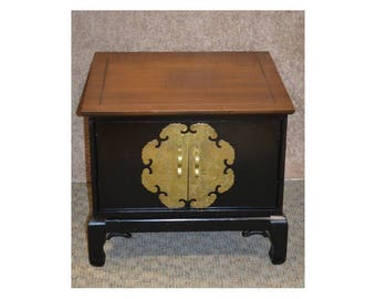 Vintage Asian Style Two Door Side Table