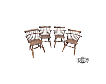 VTG. Set of Four Ethan Allen Heirloom Nutmeg Maple Windsor Dining Chairs