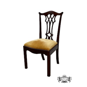 Vintage Solid Mahogany Chippendale Style Side/Desk Chair