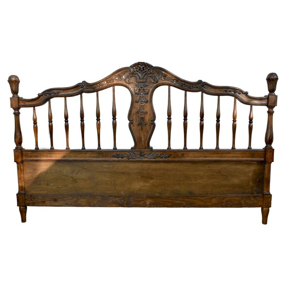 Vintage King Size Country French Style Wood Headboard