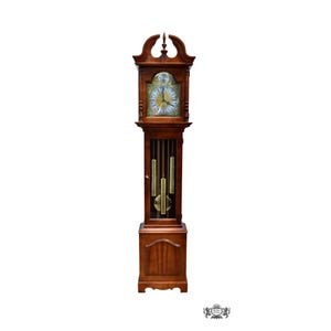 Howard Miller Cherry Grandfather Clock Mechanical Triple Weight Pendulum