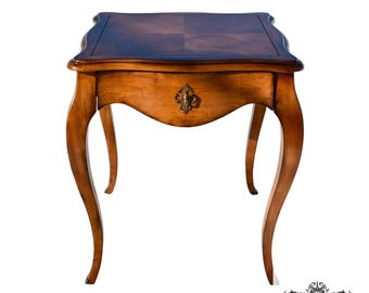 Vintage Century Destinations Square French Provincial Side Table w/Drawer