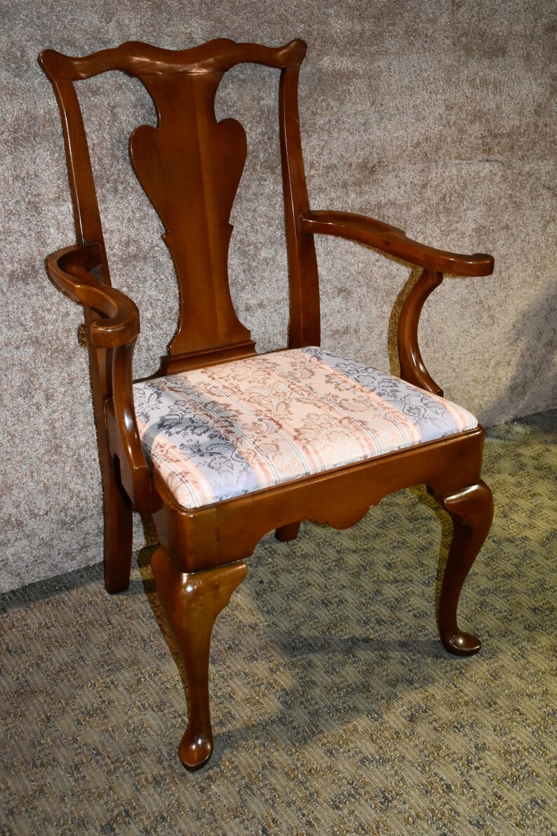 Vintage Pair of Solid Cherry Traditional Style Dining Chairs | Etsy