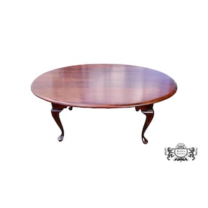 Pennsylvania House Solid Cherry Coffee Table Queen Anne Oval Vintage Cocktail
