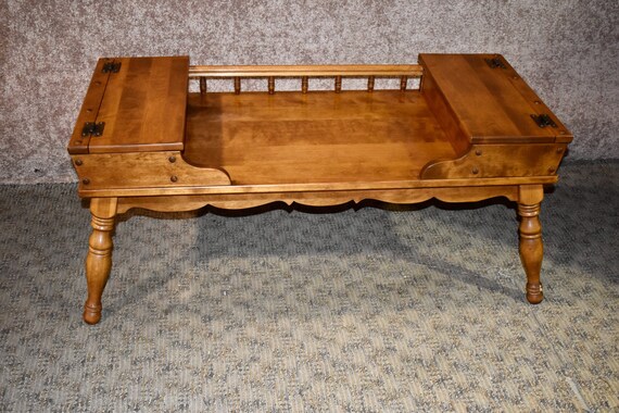 Vintage Ethan Allen Colonial Style Coffee Table Etsy