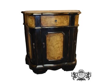 Vintage Pulaski Two Tone Painted Venetian Style Cabinet