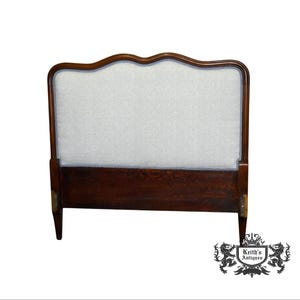 Vintage French Provincial Upholstered Headboard for Twin Bed