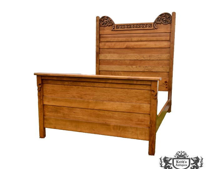 Maple Bed Frame Antique High Back Carved Maple Full Size Cottage Style Bed - Etsy
