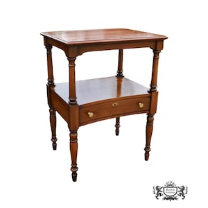Vintage Statton CherryWood Americana Style Side Table w/Drawer bild 1