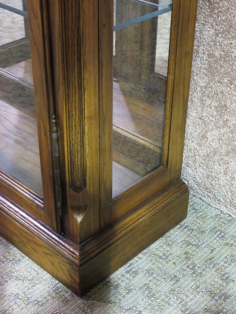 Vintage Carved Country French Two Door Curio Cabinet