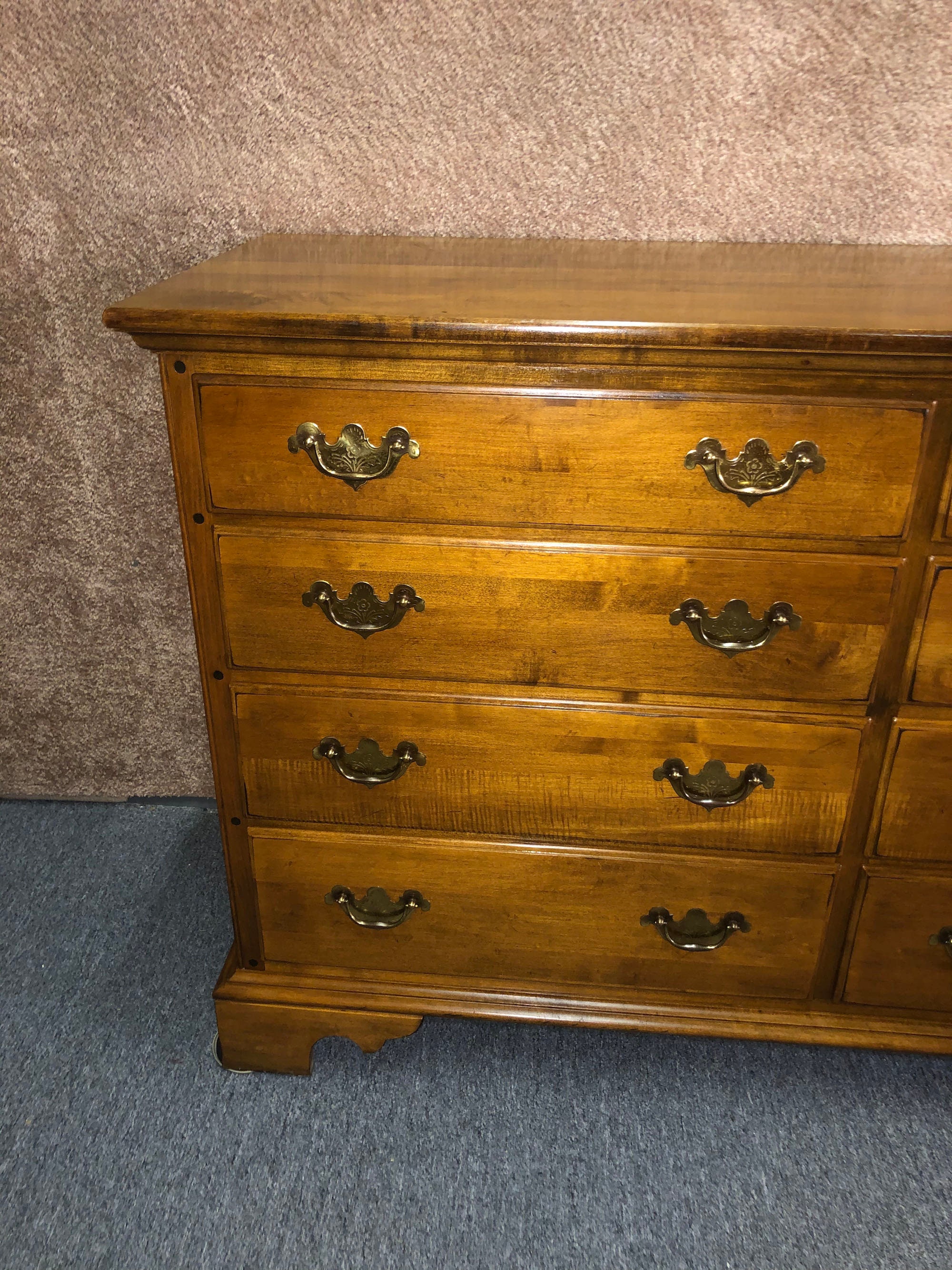 Vintage Ethan Allen Solid Maple Traditional Style Double | Etsy