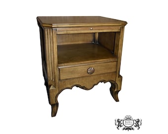 Vintage John Stuart Mid Century Open Nightstand w/Pull-Out