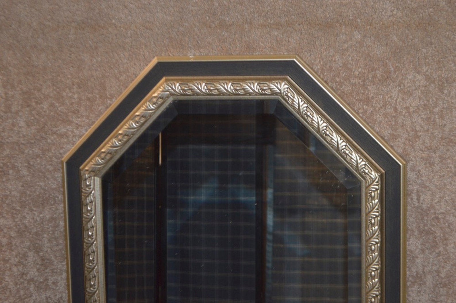 Octagon Shaped Transitional Style Wall Mirror Etsy