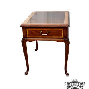 Vintage Thomasville Inlaid Mahognay Queen Anne Style Side/End Table