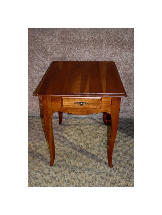 Solid Cherry Ethan Allen Transitional Style Side Table Etsy
