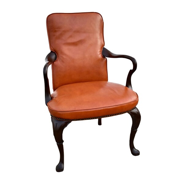 Leather Queen Anne Chair - Etsy