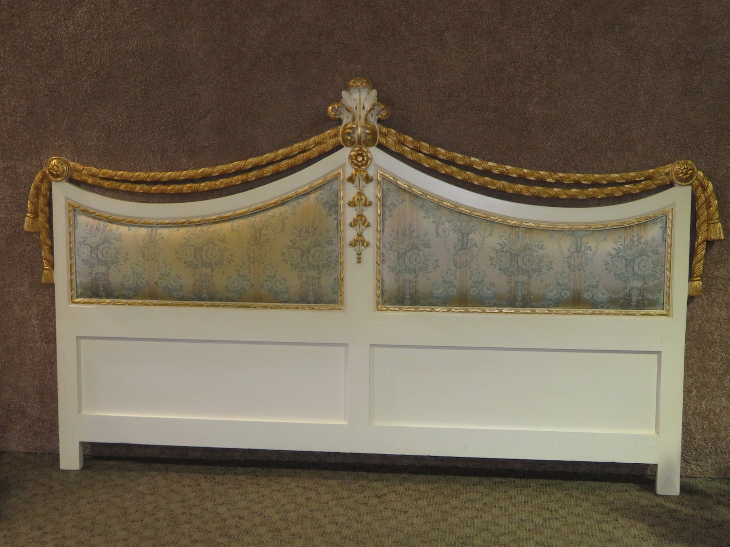 Vintage Ornate Baroque Style King Size Headboard w/Rope Edge Etsy