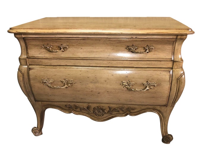 Set 2 Tall Bombe Curved Nightstands West Indies Hollywood Regency Beach