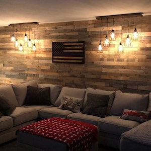 The Eagles' Nest rustic barn wood chandelier image 8