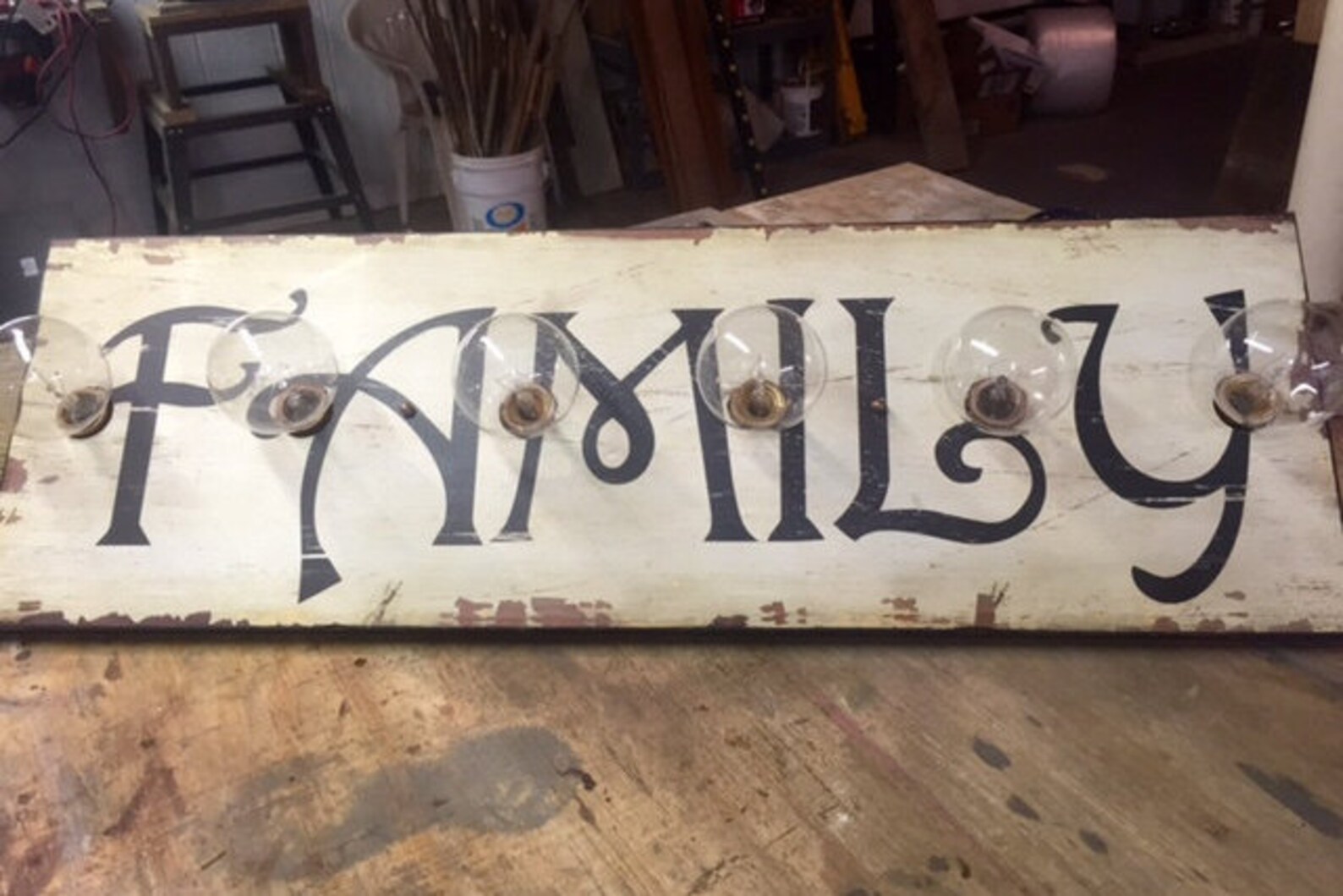 FAMILY wall / vanity lighted sign Etsy