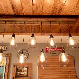 The Eagles' Nest rustic barn wood chandelier image 7