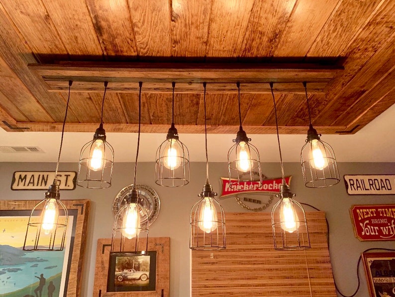 The Eagles' Nest rustic barn wood chandelier image 7