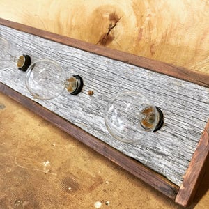 The BUFFALO CREEK 4 bulb barnwood Rustic vanity light image 8