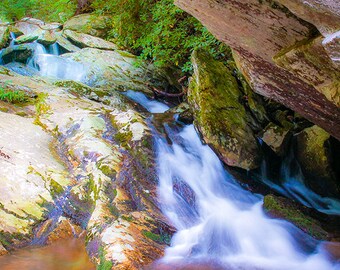 Photograph - "Patterns" North Carolina waterfall, hidden and magical - a range of sizes and media