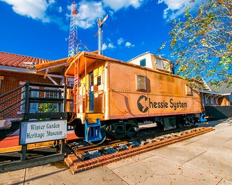 Photograph - The boxcar at the Winter Garden Heritage Museum in central Florida - a range of sizes and media