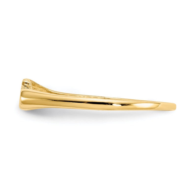 Size 2 Children/'s Girl/'s Modern 14K Yellow Gold Baby Letter Band Ring