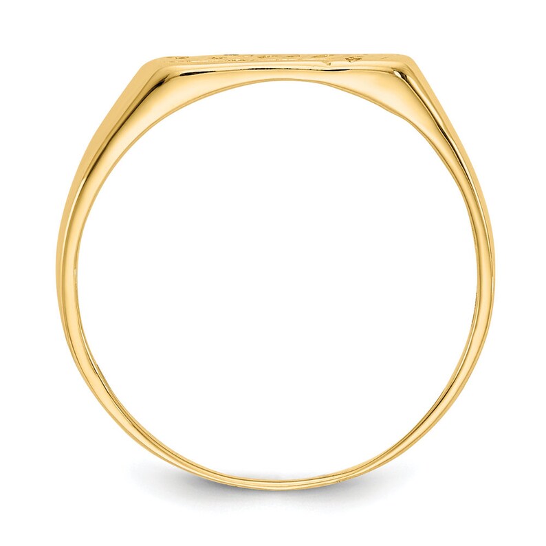 Size 2 Children/'s Girl/'s Modern 14K Yellow Gold Baby Letter Band Ring