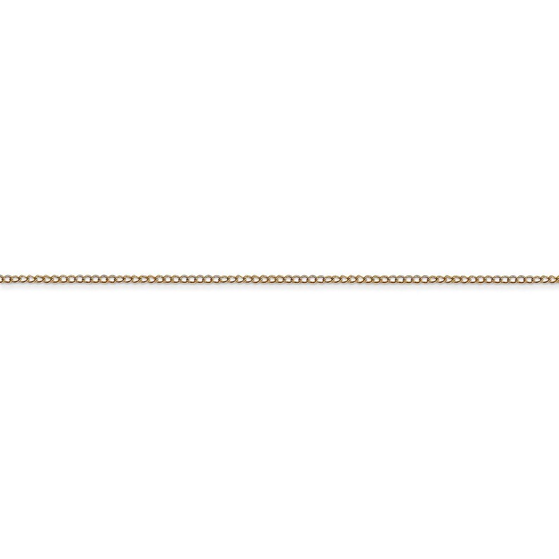 Ladies 14K Yellow Gold Carded Curb Chain Necklace 0.6 grams 24 inches