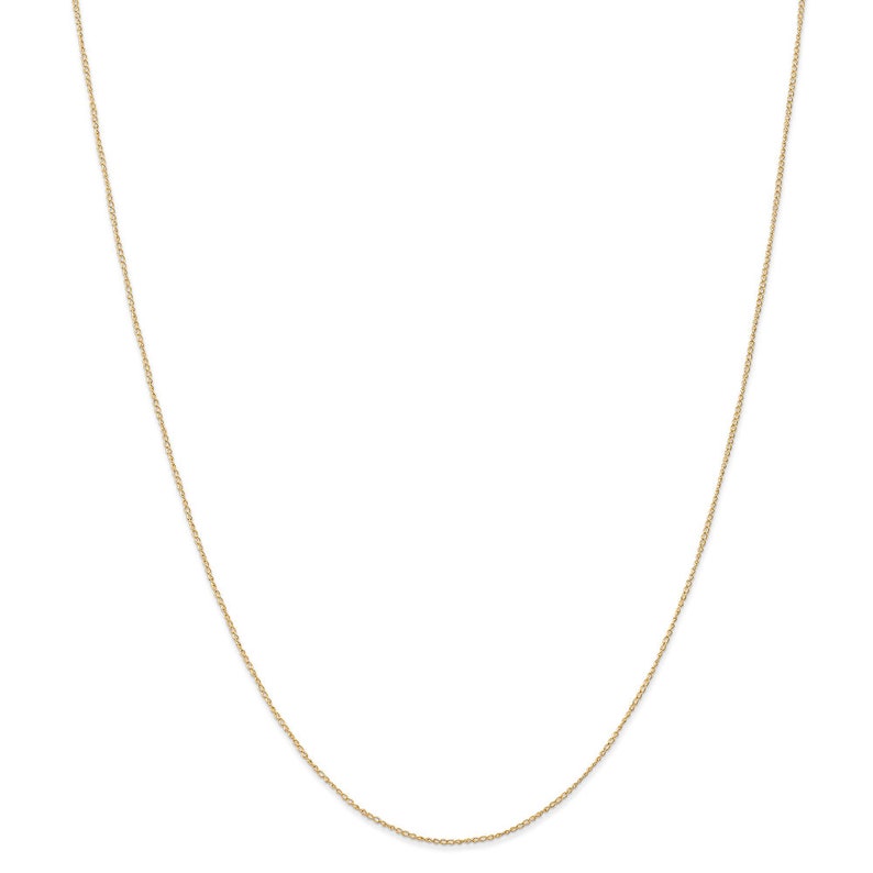 Ladies 14K Yellow Gold Carded Curb Chain Necklace 0.6 grams 24 inches