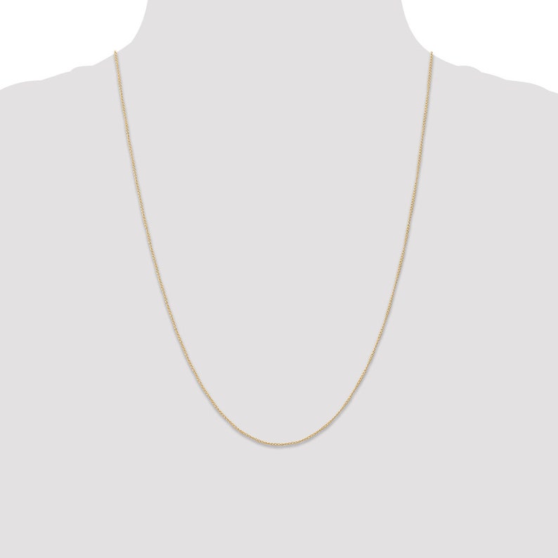Ladies 14K Yellow Gold Carded Curb Chain Necklace 0.6 grams 24 inches