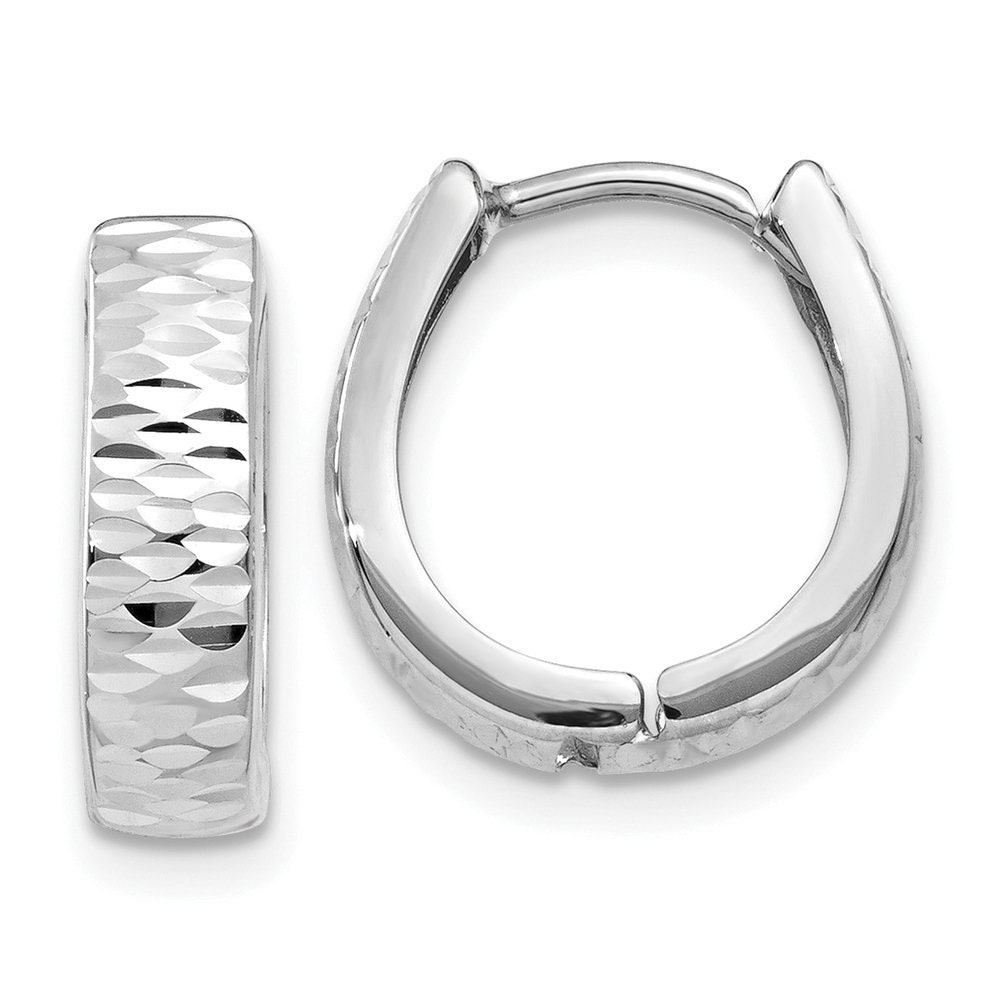14K Yellow Gold Hinged Huggie Hoop Earrings 14K Yellow Gold Hinged Huggie Hoop Earrings