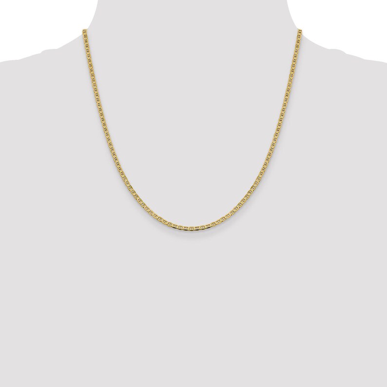 20 inches Men/'s 14K Yellow Gold Flat Anchor Chain Necklace 5.3 grams