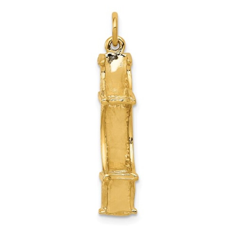 29mm Ladies 14K Yellow Gold San Francisco Golden Gate Bridge 3D Charm Pendant