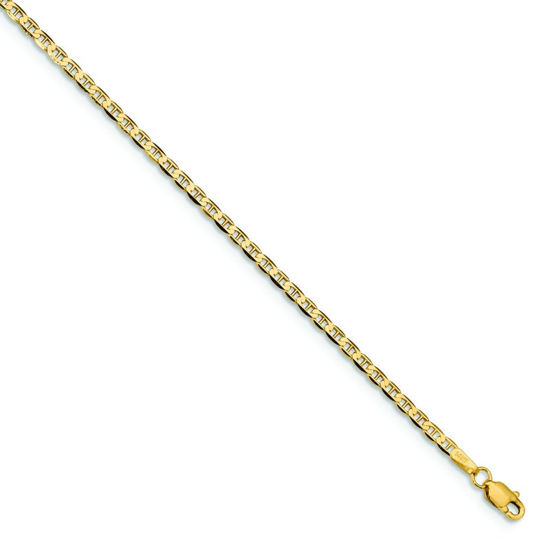 20 inches Men/'s 14K Yellow Gold Flat Anchor Chain Necklace 5.3 grams