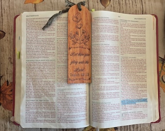 Faith-Based Wooden Bookmark with Scripture Isaiah 42:12