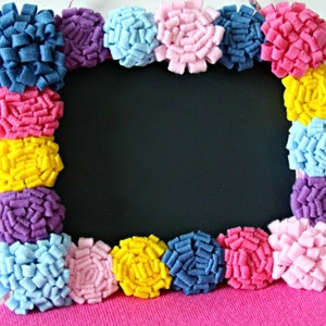 Felt Flowers Chalkboard Sign/Girls Room Chalkboard Sign