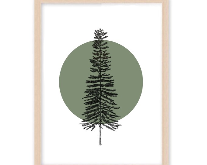 Minimalist Green Pine Tree Print, Pine Tree Print, Minimalist Print - Etsy
