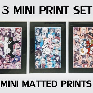 Danganronpa  - 3 Mini Art Print Set 5x7 inch 1-V3