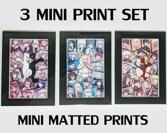 Danganronpa  - 3 Mini Art Print Set 5x7 inch 1-V3