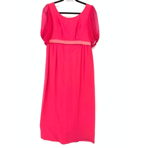 Vintage 1960's Approx Sz XS/S Pink Chiffon Midi Dr