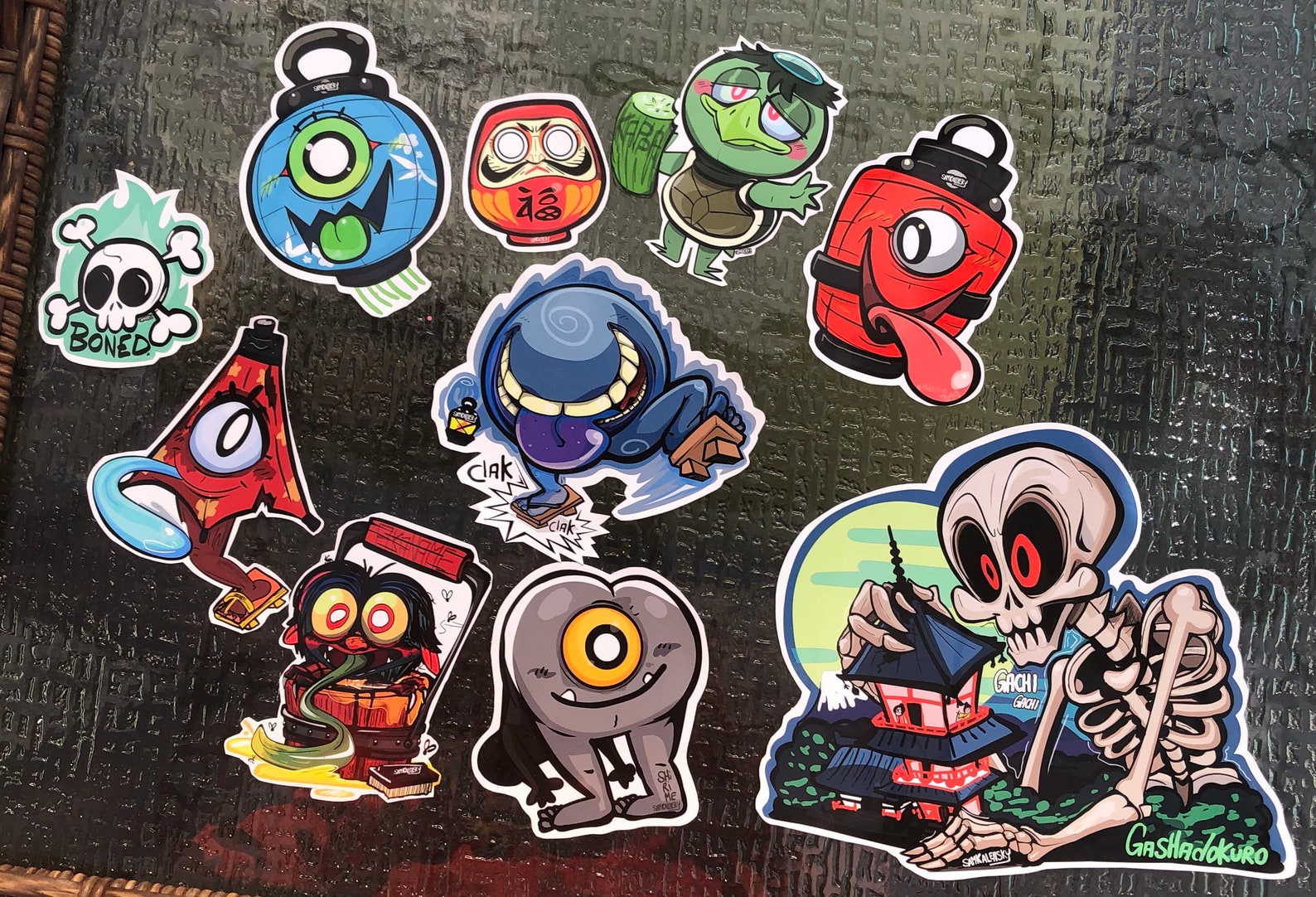 Kappa Yokai Sticker Cucumber Turtle. Etsy